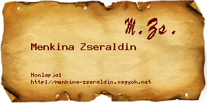 Menkina Zseraldin névjegykártya
